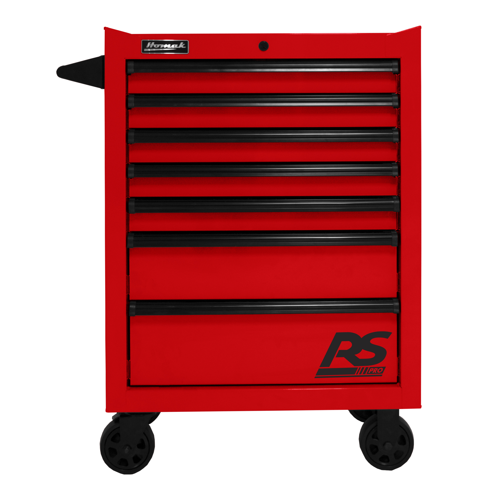 Homak RS Pro 27in. 7-Drawer Roller Cabinet, Red, Model# RD04027770